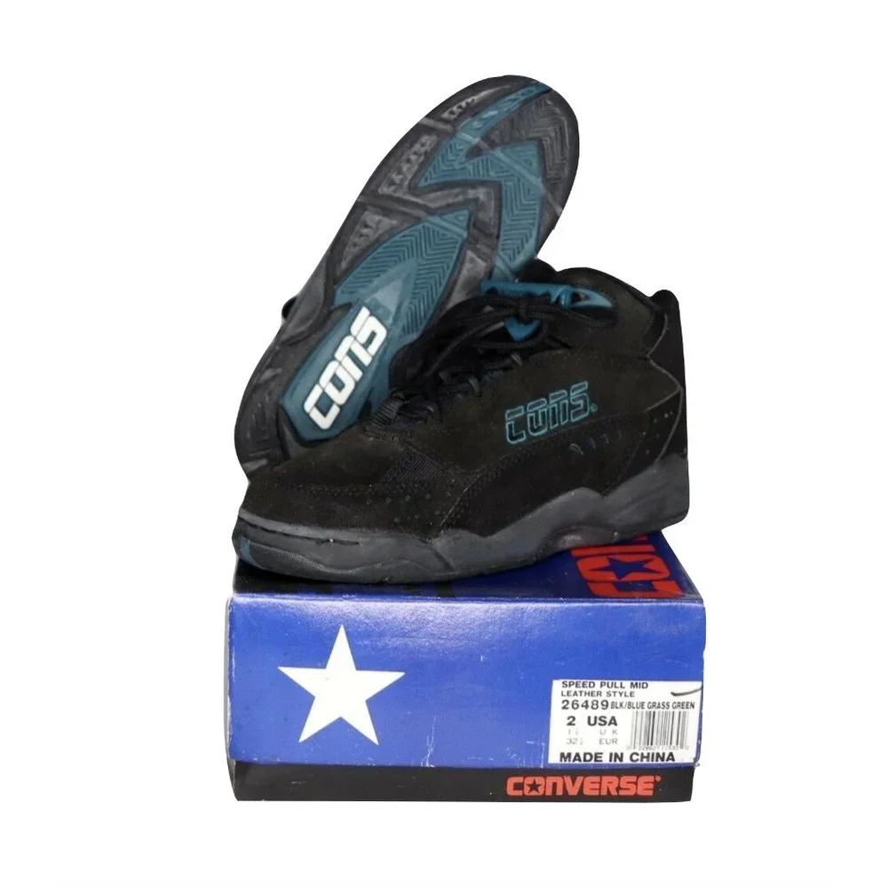 Converse | Shoes | Nos Vintage 9s Converse Speed Pull Mid Leather